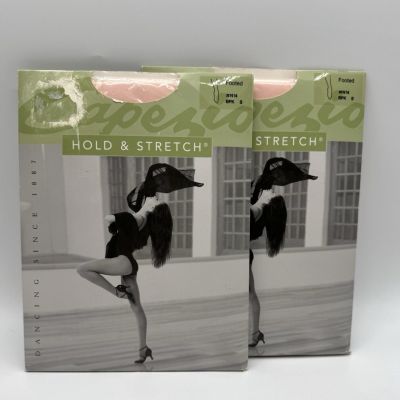 Capezio Pink Ballet Tights N14 Lot Of 2 Hold Stretch Footed Dance Size Small NEW